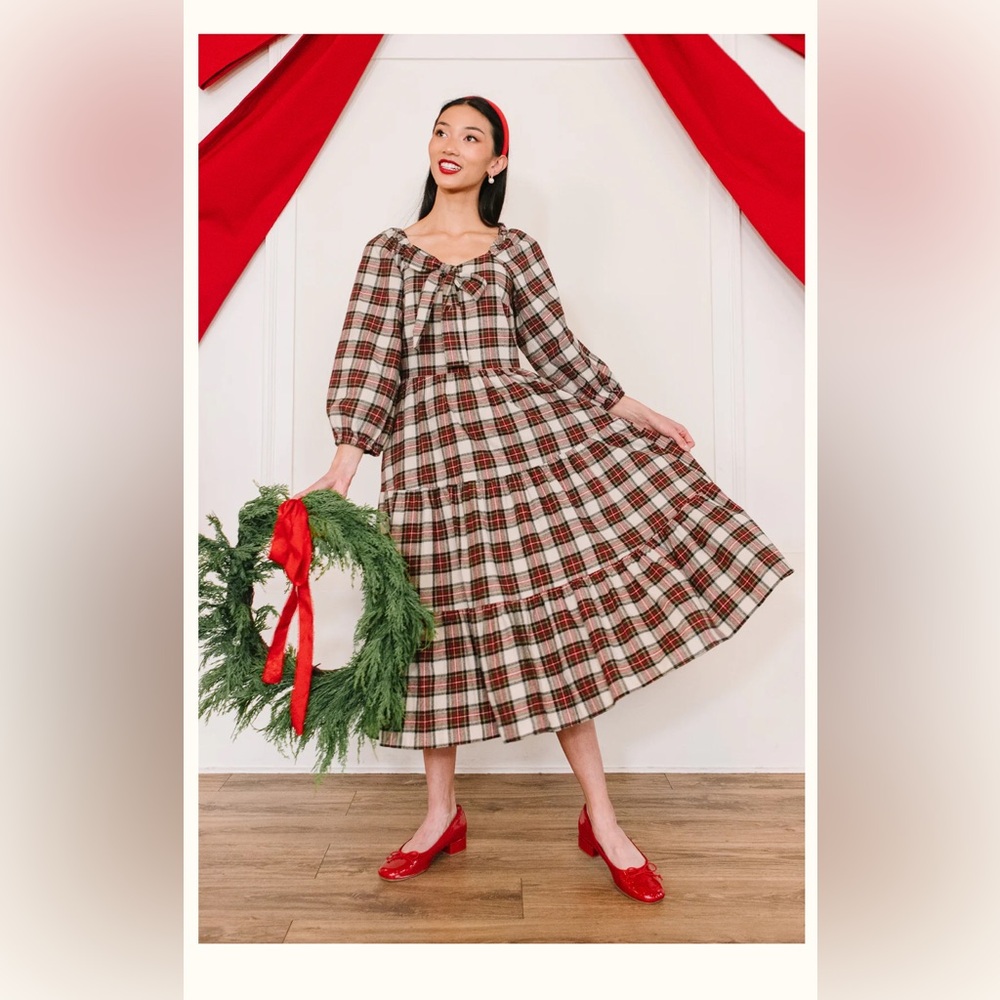 Ivy City Co Merry Dress Holiday Plaid Size X Small